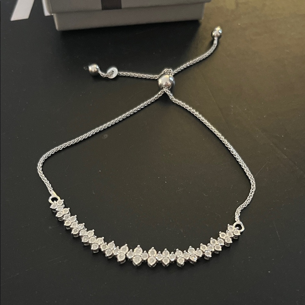 Elegant Diamond .25 CTW 14K White Gold over Sterling  Silver Bracelet